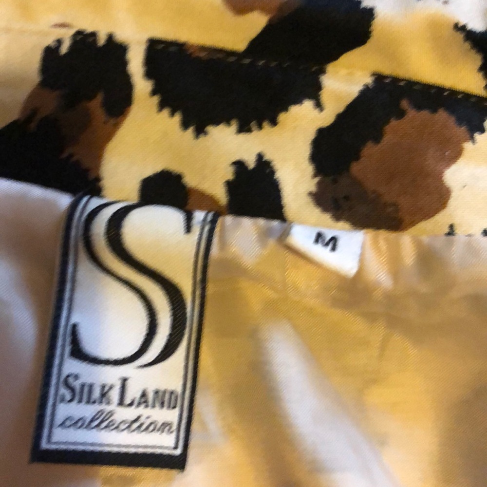 ๐ Silk land leopard print dress jacket small - Picture 2 of 8